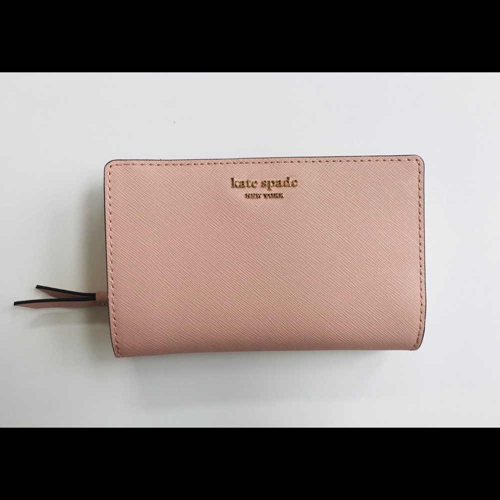 Kate Spade Pink Medium Bifold Wallet NEW